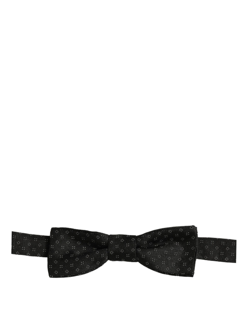 Nœud papillon papillon réglable Dolce & Gabbana à motif losanges noirs