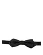 Dolce & Gabbana Men Black 100% Silk Adjustable Neck Papillon Bow Tie