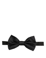 Dolce & Gabbana Men Black 100% Silk Adjustable Neck Papillon Bow Tie
