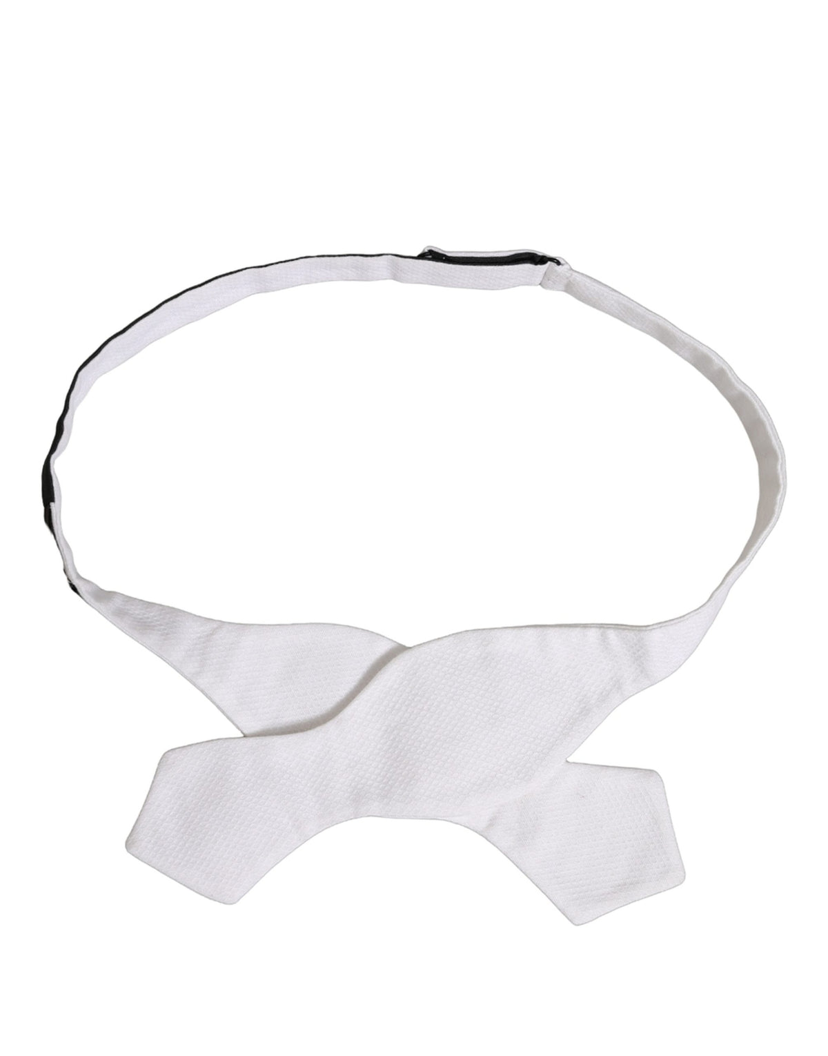 Nœud papillon Dolce & Gabbana pour homme, blanc, 100 % soie, tour de cou réglable