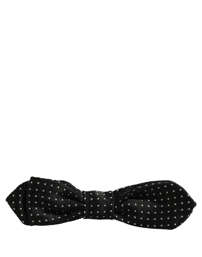 Nœud papillon ajustable Dolce &amp; Gabbana à pois noirs et blancs