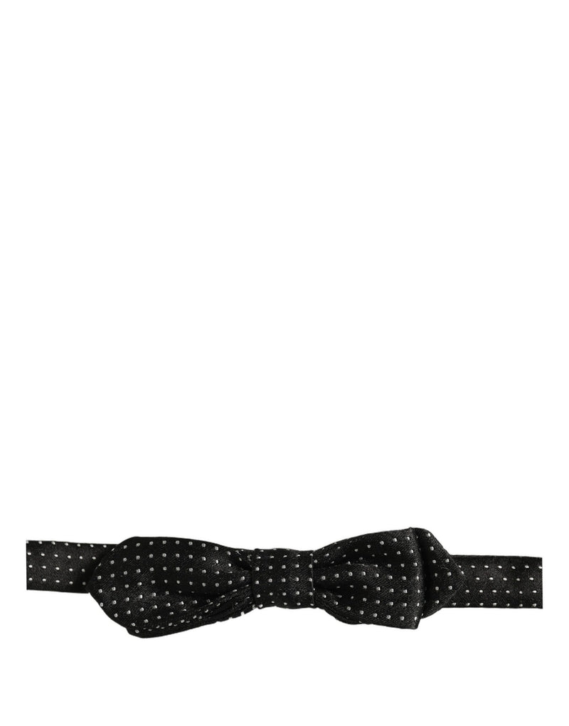 Nœud papillon ajustable Dolce &amp; Gabbana à pois noirs et blancs