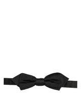 Dolce & Gabbana Men Black 100% Silk Adjustable Neck Papillon Bow Tie