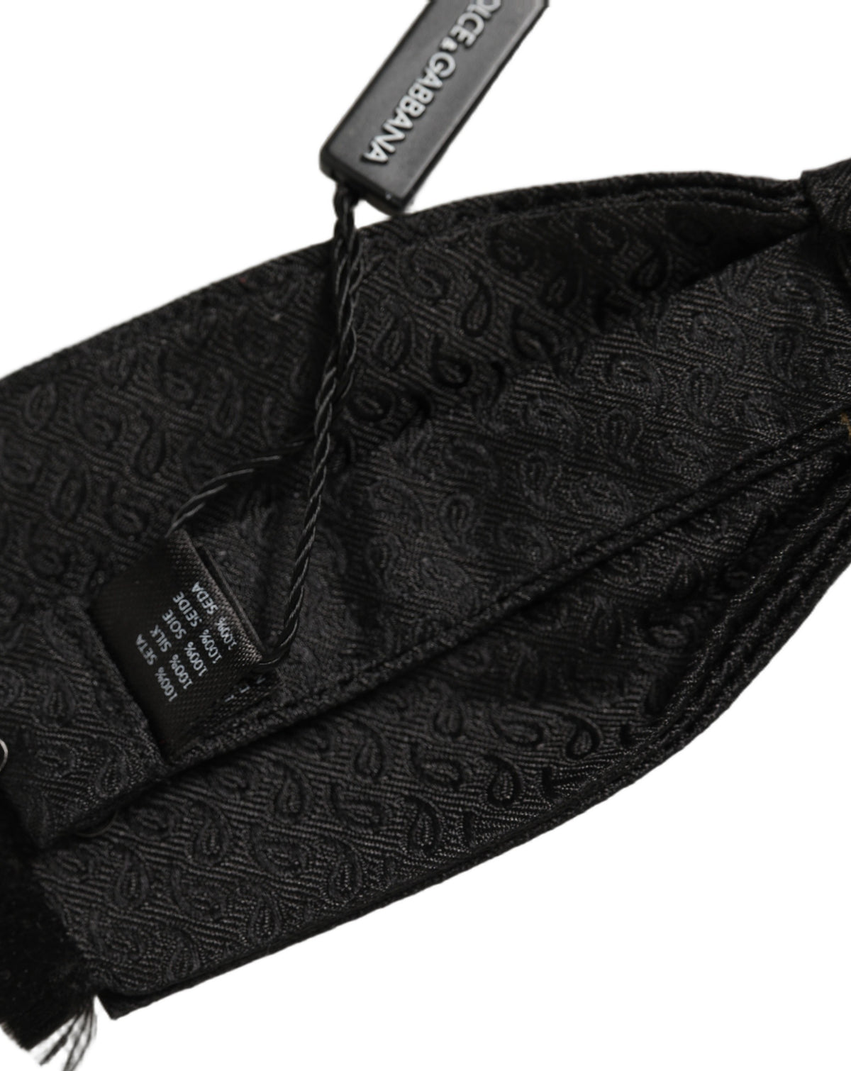 Nœud papillon Dolce & Gabbana pour homme noir 100 % soie réglable