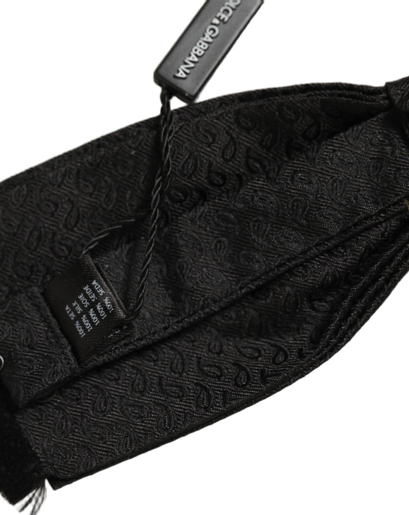 Nœud papillon Dolce & Gabbana pour homme noir 100 % soie réglable