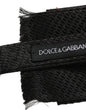 Dolce & Gabbana Men Black 100% SIlk Adjustable Neck Papillon Bow Tie