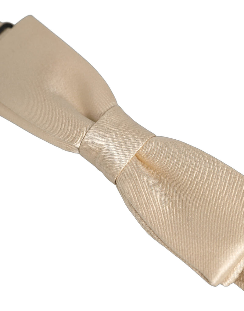 Dolce & Gabbana Homme Papillon Ajustable 100% Soie Beige