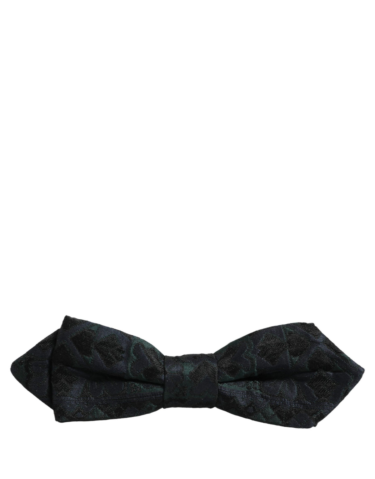 Nœud papillon réglable Dolce & Gabbana pour homme, noir et vert, motif cachemire