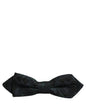 Dolce & Gabbana Men Black Green Paisley Adjustable Neck Papillon Bow Tie