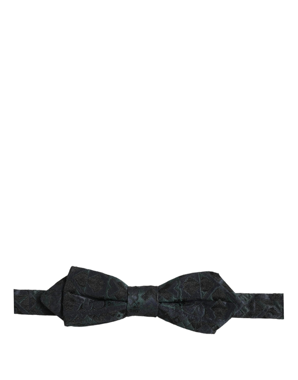 Nœud papillon réglable Dolce & Gabbana pour homme, noir et vert, motif cachemire
