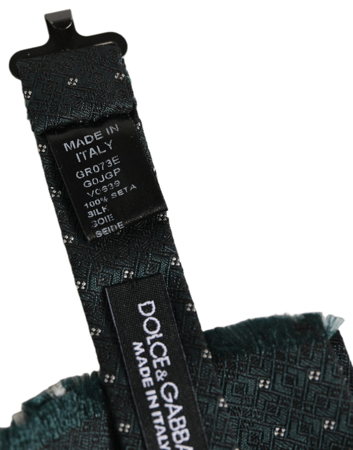 Dolce & Gabbana Homme Nœud Papillon Papillon Réglable à Motif Vert