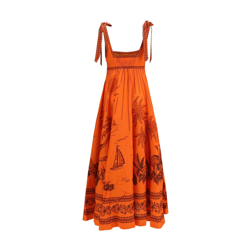Robe décontractée en lin orange Alemais