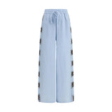 Pantalon décontracté en lin bleu Alemais