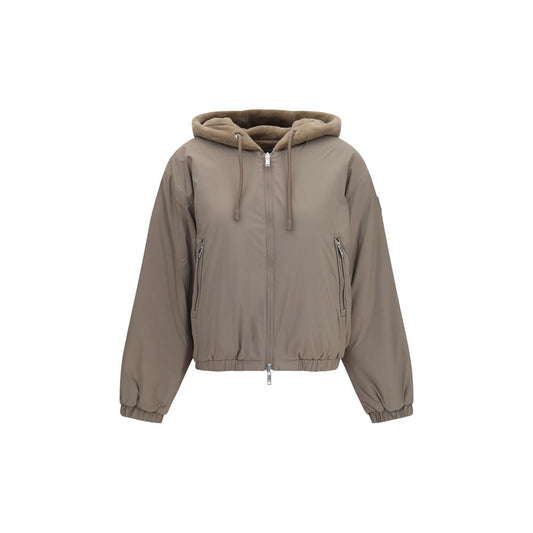 Sweat-shirt Moose Knuckles marron en fausse fourrure