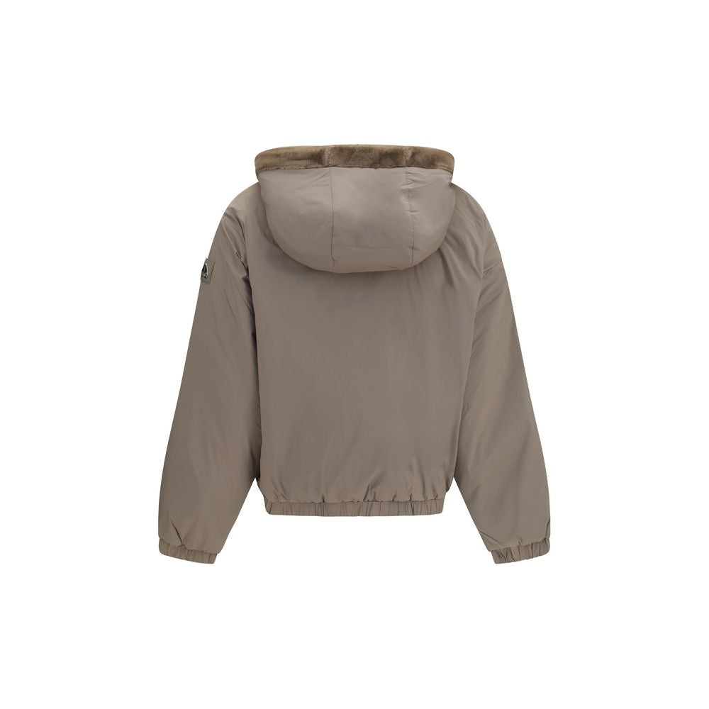Sweat-shirt Moose Knuckles marron en fausse fourrure