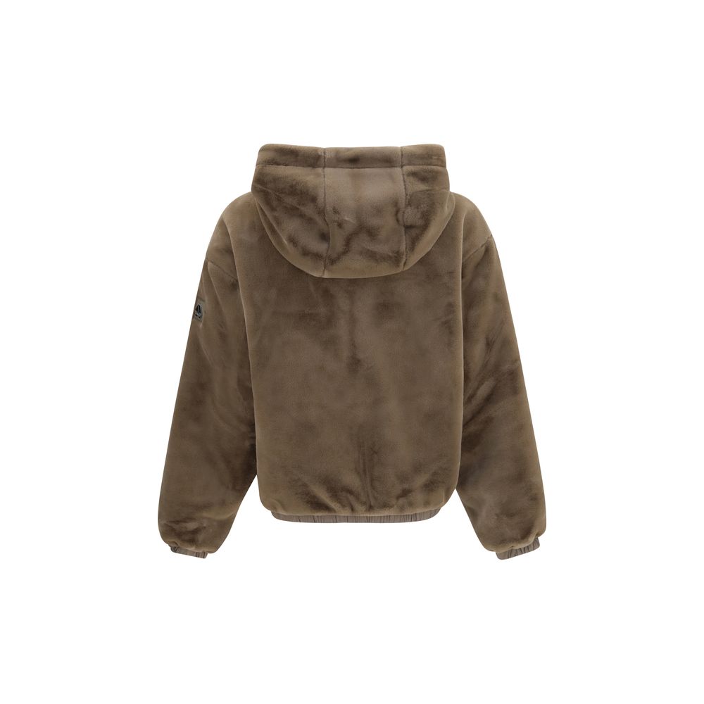 Sweat-shirt Moose Knuckles marron en fausse fourrure