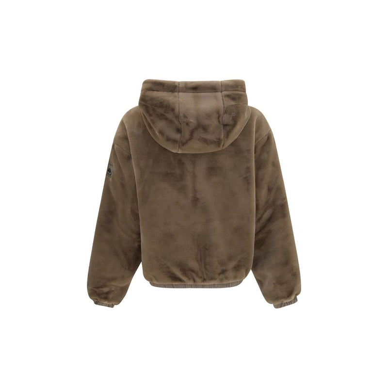 Sweat-shirt Moose Knuckles marron en fausse fourrure