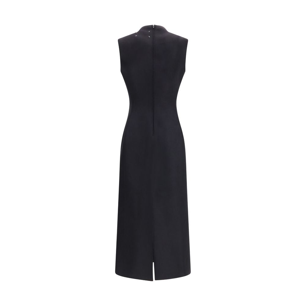 Robe décontractée Maison Margiela en laine noire Oves Aries