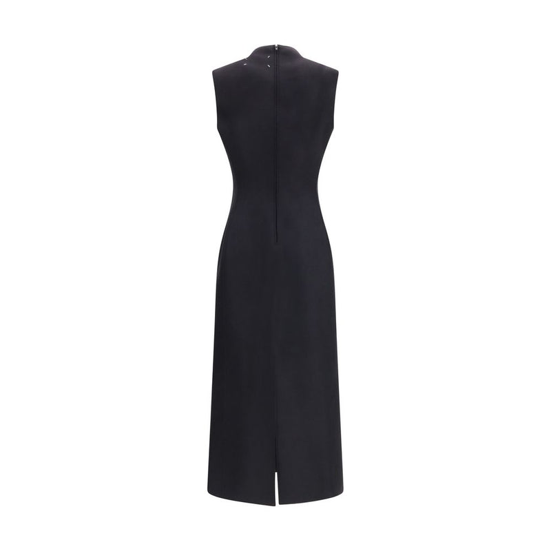 Robe décontractée Maison Margiela en laine noire Oves Aries