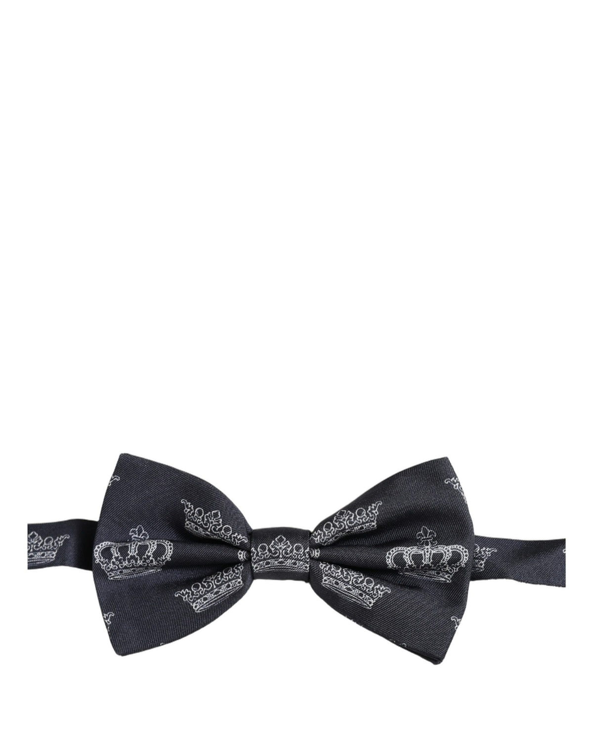Nœud papillon ajustable en soie noire à couronne Dolce & Gabbana pour homme