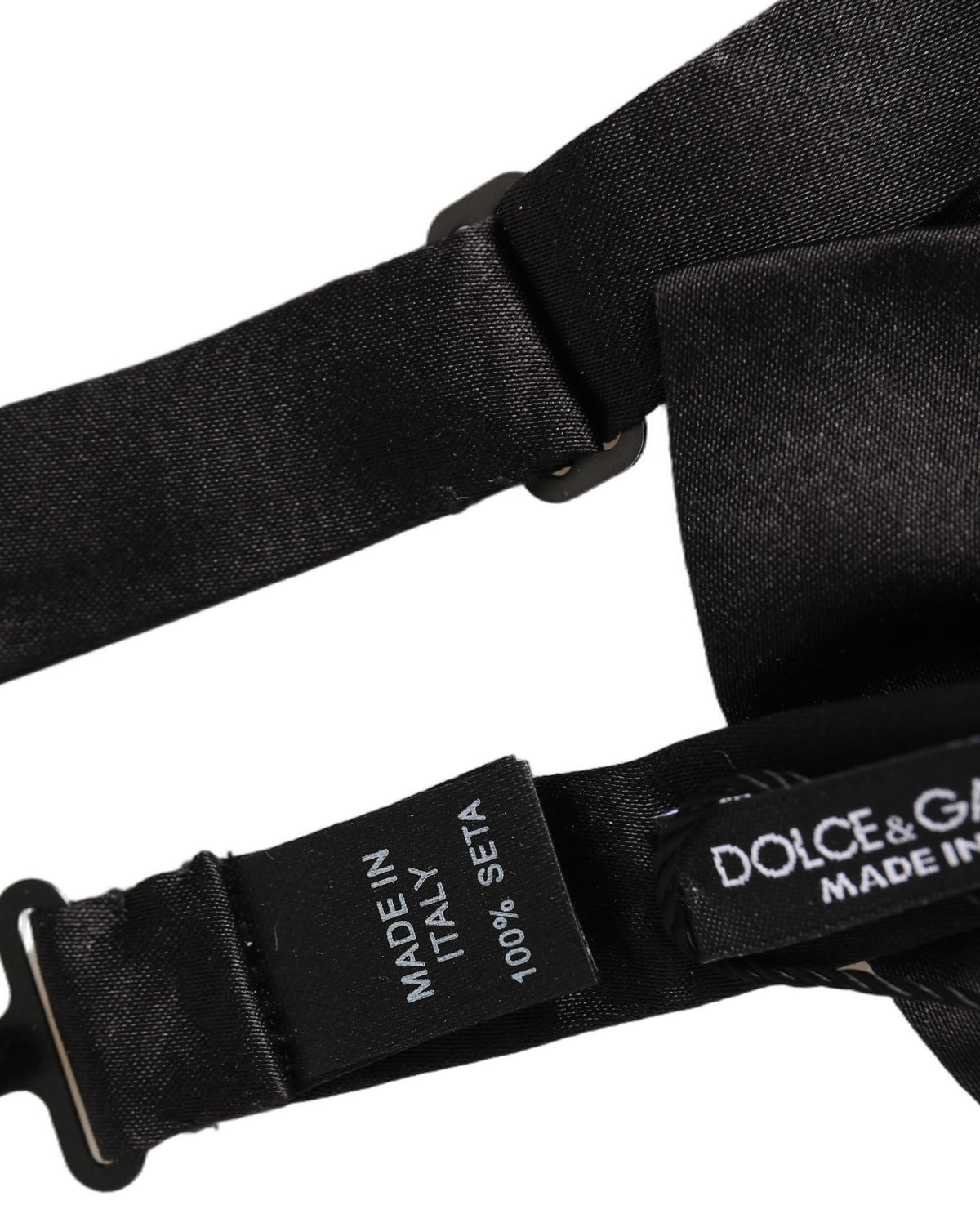 Nœud papillon réglable Dolce & Gabbana Homme Noir 100% Soie