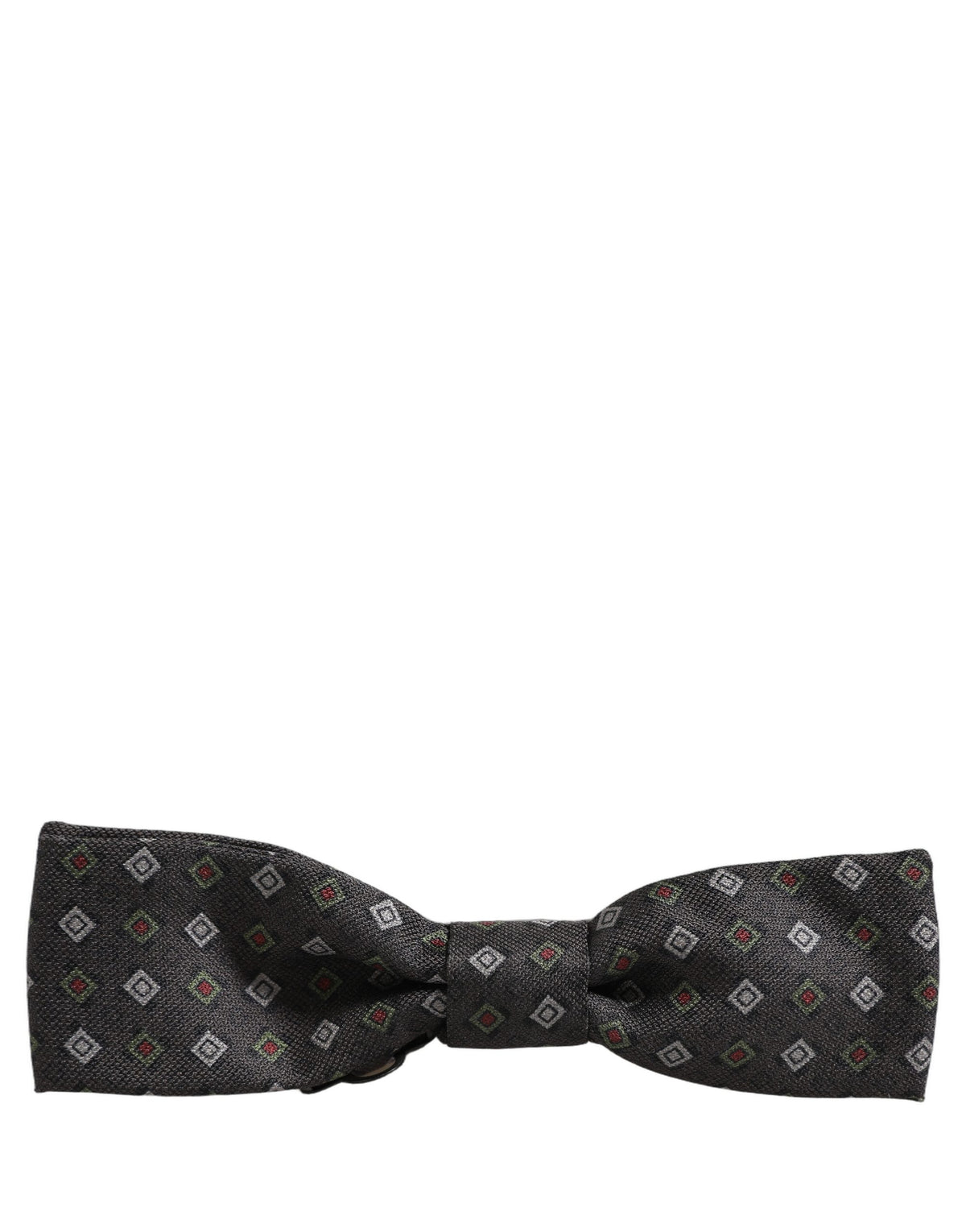 Nœud papillon ajustable gris foncé à motifs géométriques Dolce & Gabbana pour homme