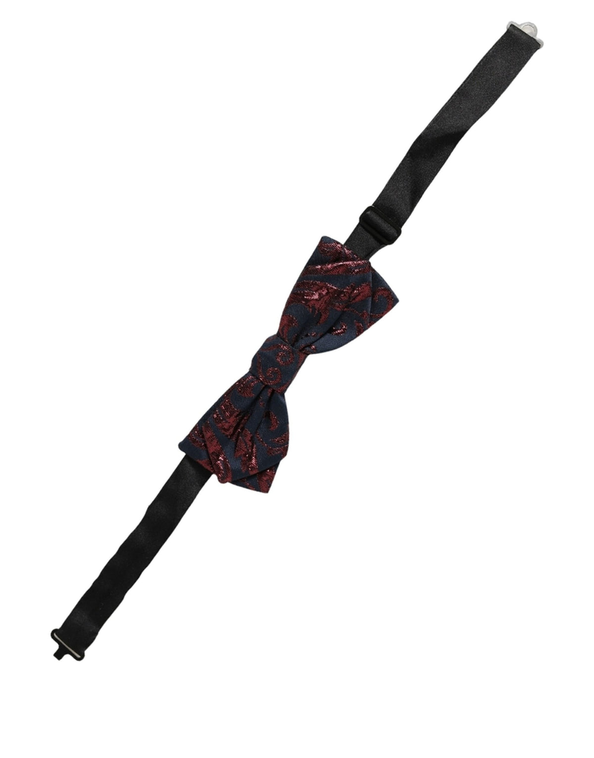 Nœud papillon ajustable Dolce & Gabbana pour homme, motif cachemire bleu et rouge