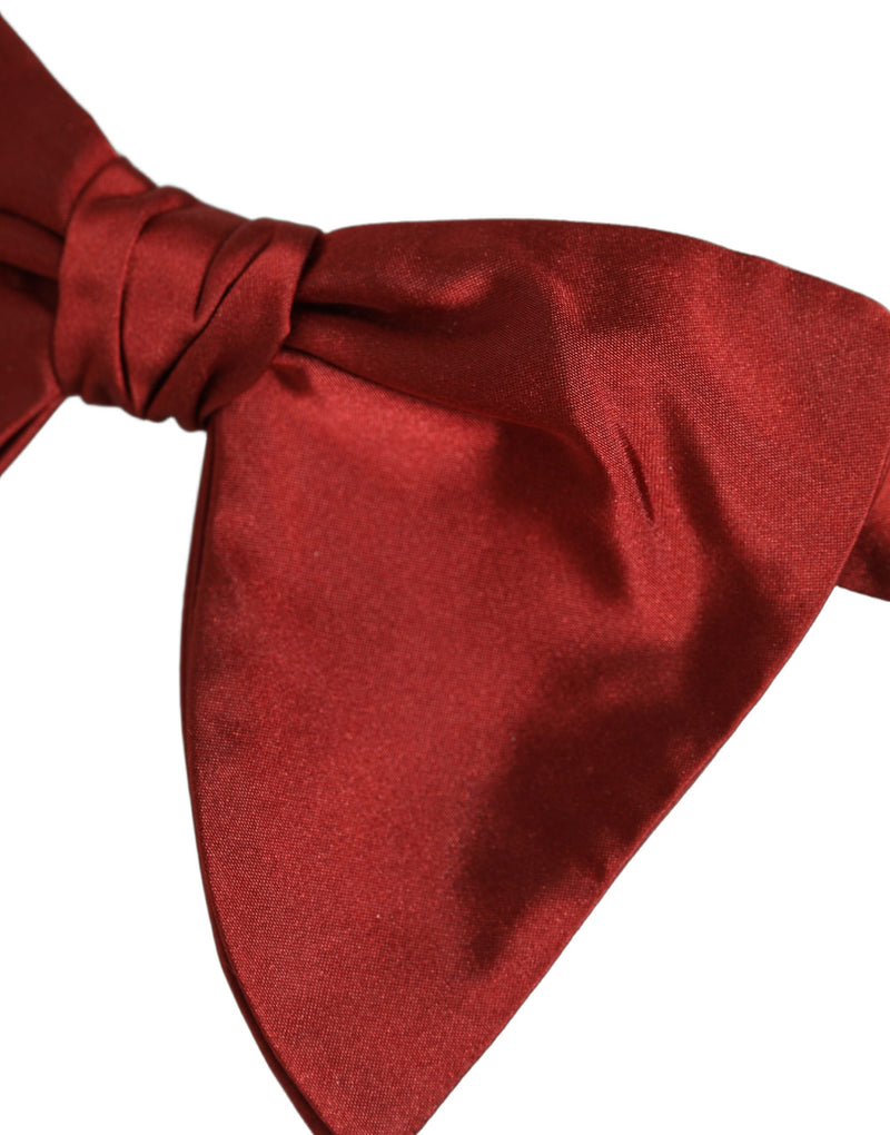 Dolce & Gabbana Homme Rouge 100% Soie Nœud Papillon Réglable