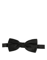 Dolce & Gabbana Homme Nœud Papillon Réglable Noir Blanc à Pois