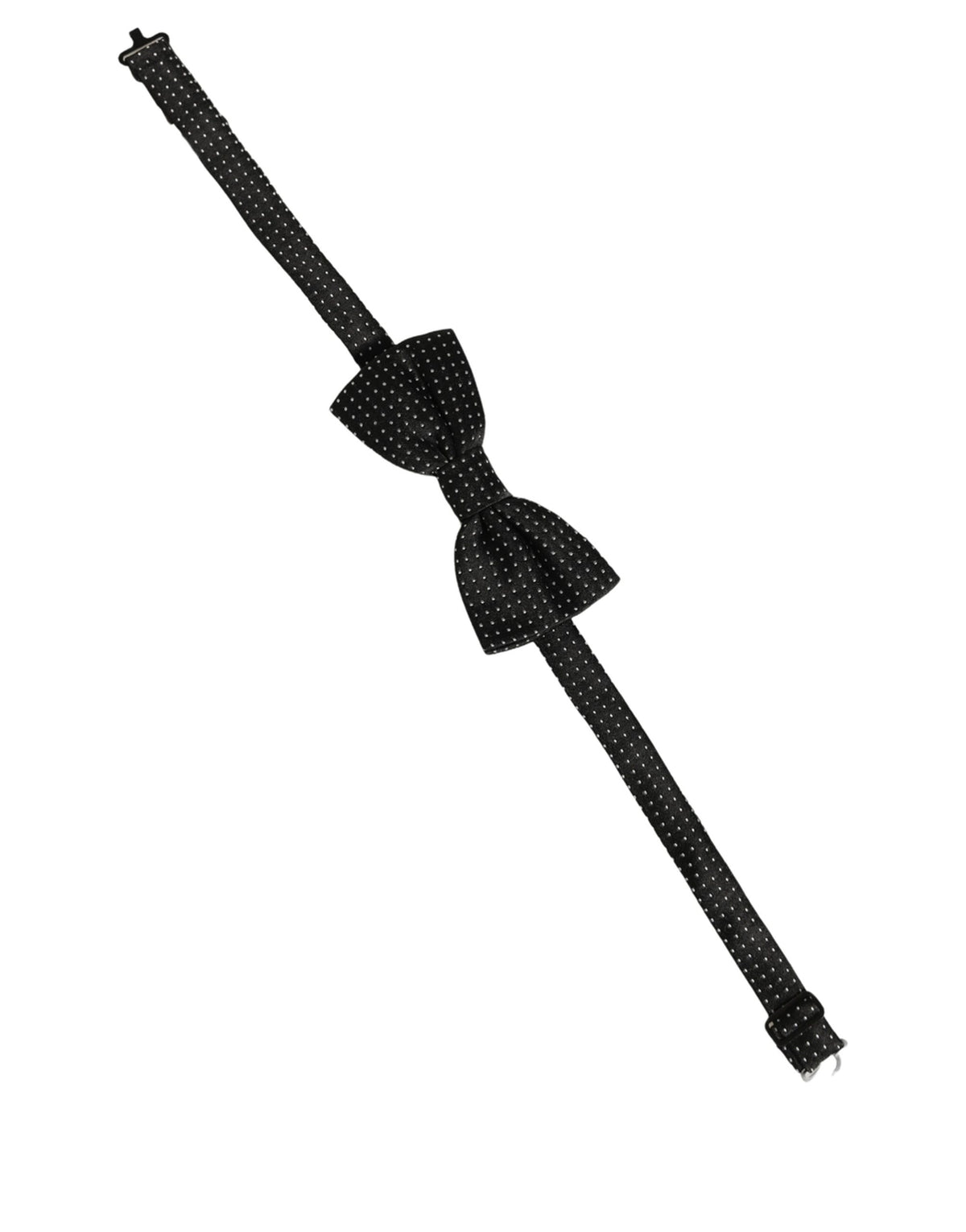 Dolce & Gabbana Homme Nœud Papillon Réglable Noir Blanc à Pois