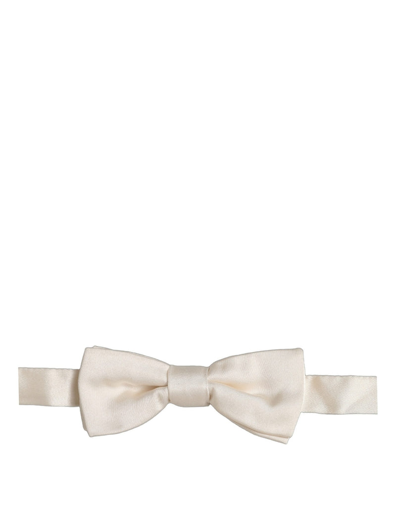 Nœud papillon Dolce & Gabbana pour homme, blanc cassé, 100 % soie, réglable