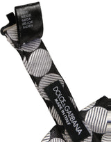 Dolce & Gabbana Homme Papillon Ajustable Cercles Noirs et Argentés