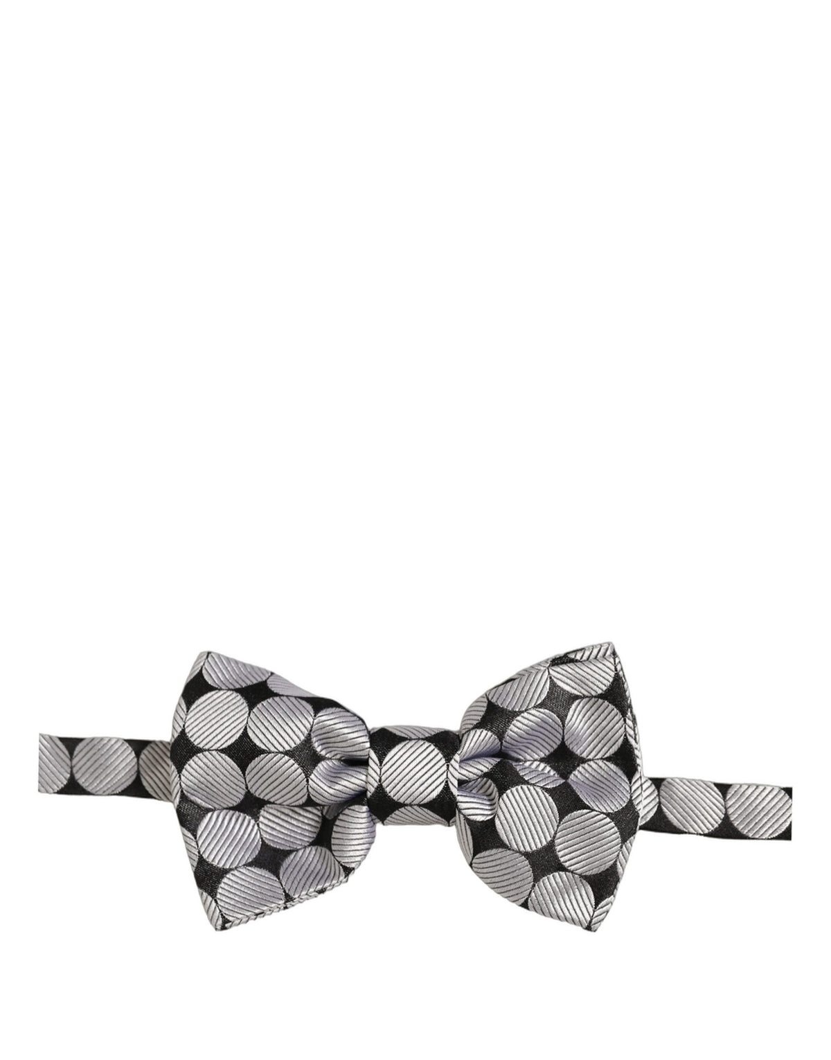 Dolce & Gabbana Homme Papillon Ajustable Cercles Noirs et Argentés