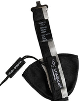 Nœud papillon ajustable Dolce & Gabbana en soie noire et argentée
