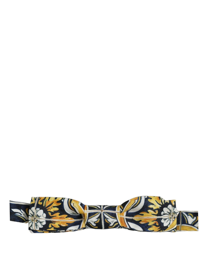 Nœud papillon papillon réglable Dolce & Gabbana multicolore style damassé
