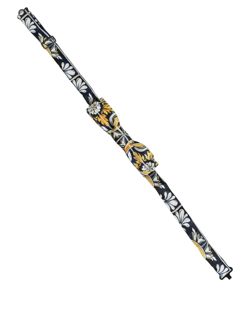 Nœud papillon papillon réglable Dolce & Gabbana multicolore style damassé