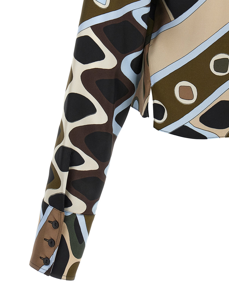 Blouse en soie multicolore Emilio Pucci
