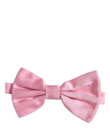 Dolce & Gabbana Homme Rose 100% Soie Nœud Papillon Réglable