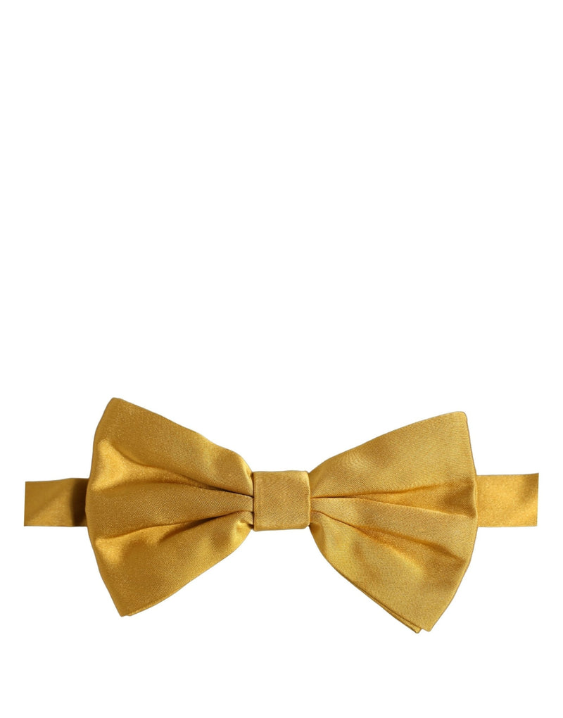 Nœud papillon ajustable en soie jaune 100 % pour homme Dolce & Gabbana