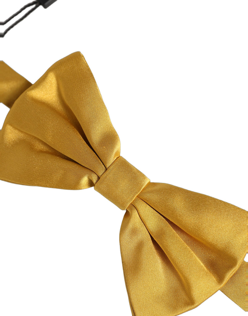 Nœud papillon ajustable en soie jaune 100 % pour homme Dolce & Gabbana
