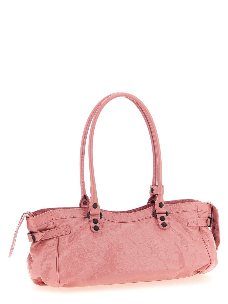 Sac porté épaule Balenciaga en cuir d'agneau multicolore