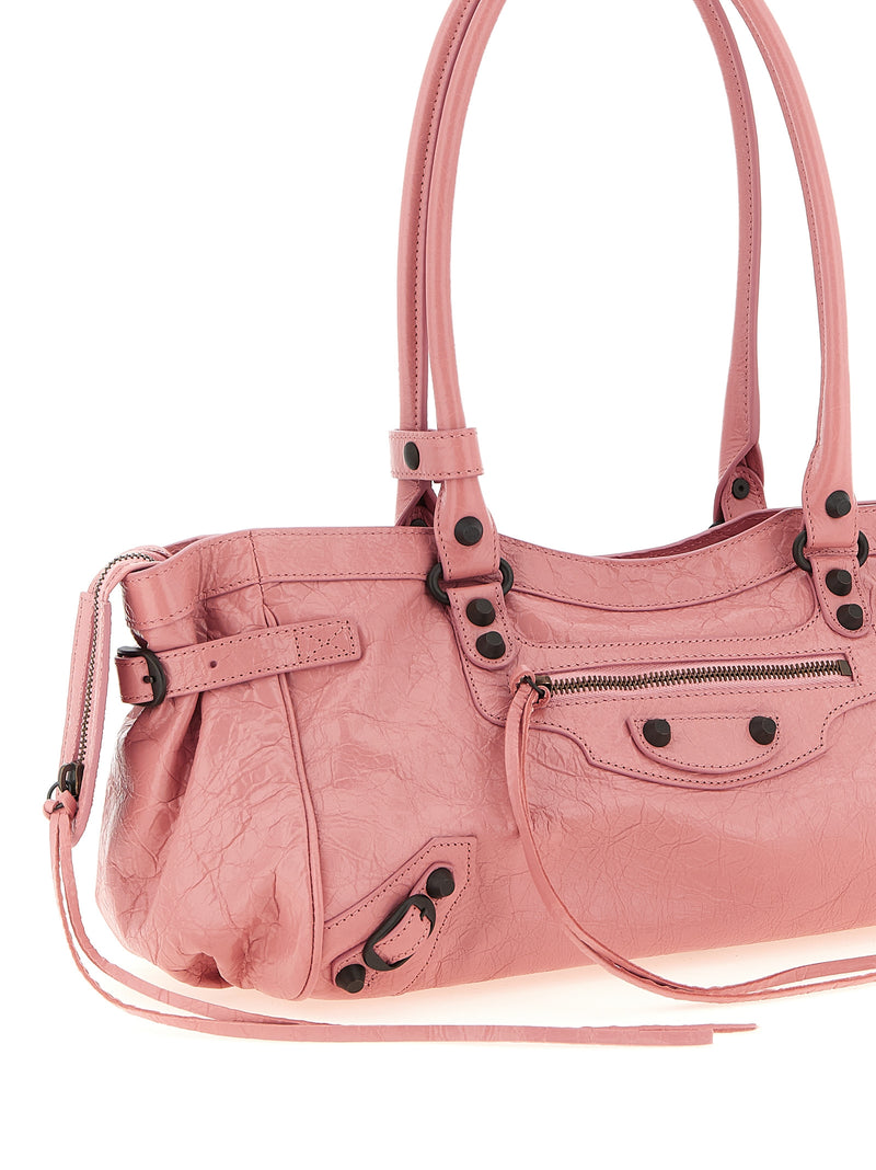 Sac porté épaule Balenciaga en cuir d'agneau multicolore