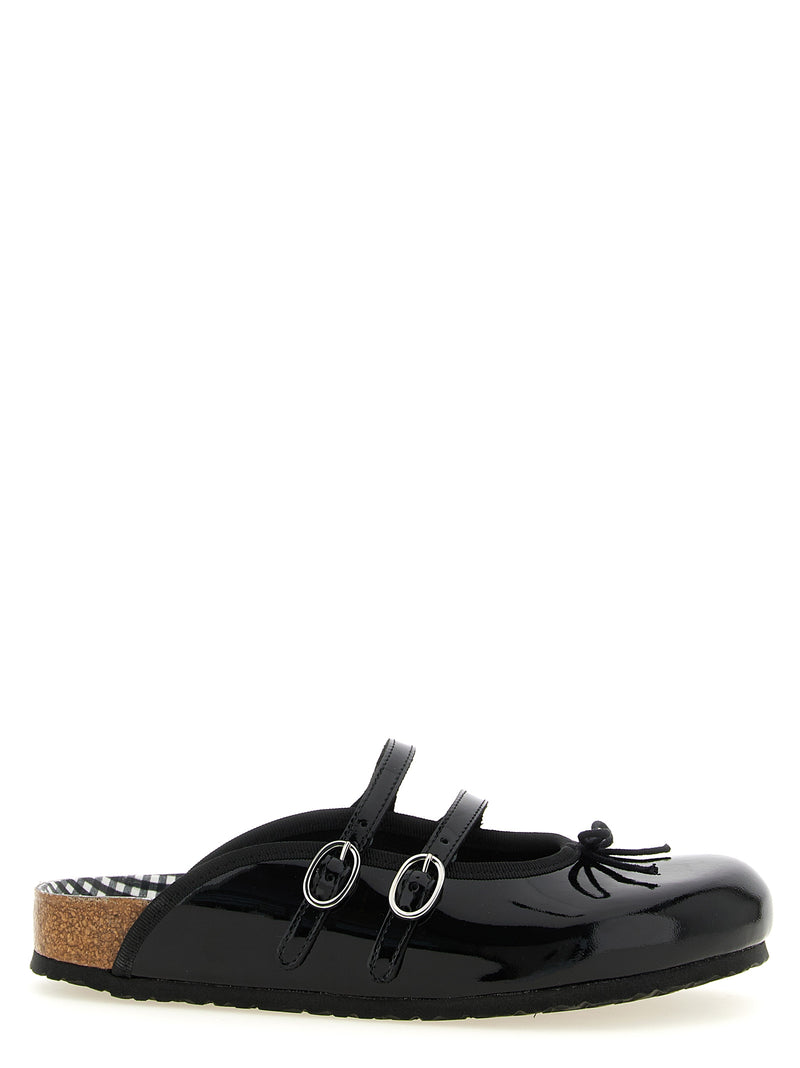 Ballerines en cuir suédé noir Birkenstock