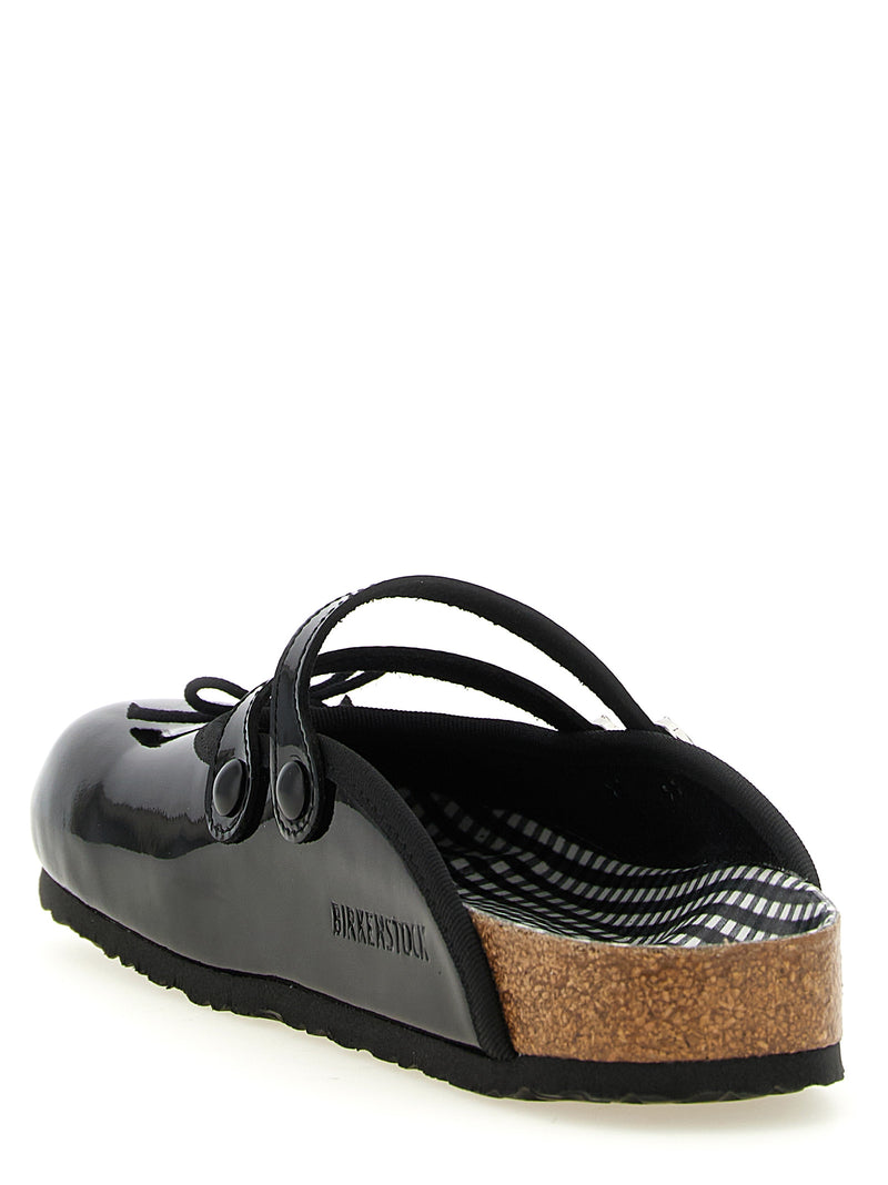 Ballerines en cuir suédé noir Birkenstock