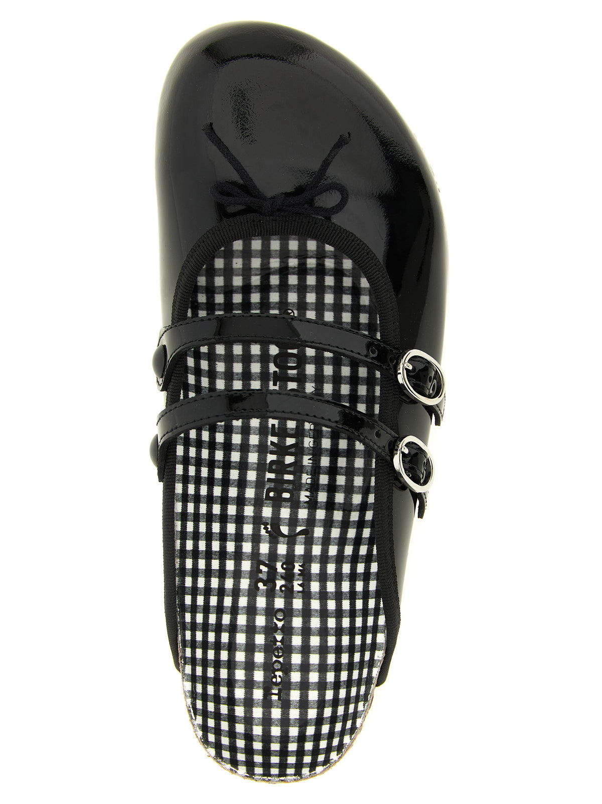 Ballerines en cuir suédé noir Birkenstock
