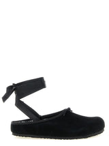 Ballerines Birkenstock en cuir velours noir