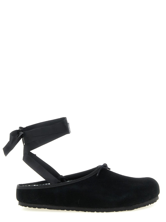 Ballerines Birkenstock en cuir velours noir