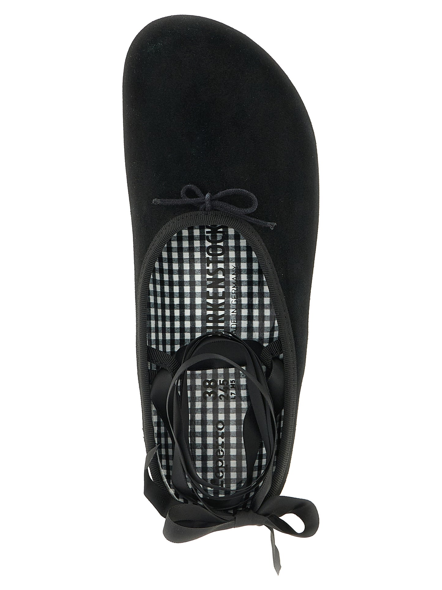 Birkenstock Black Suede Leather Ballet Flats