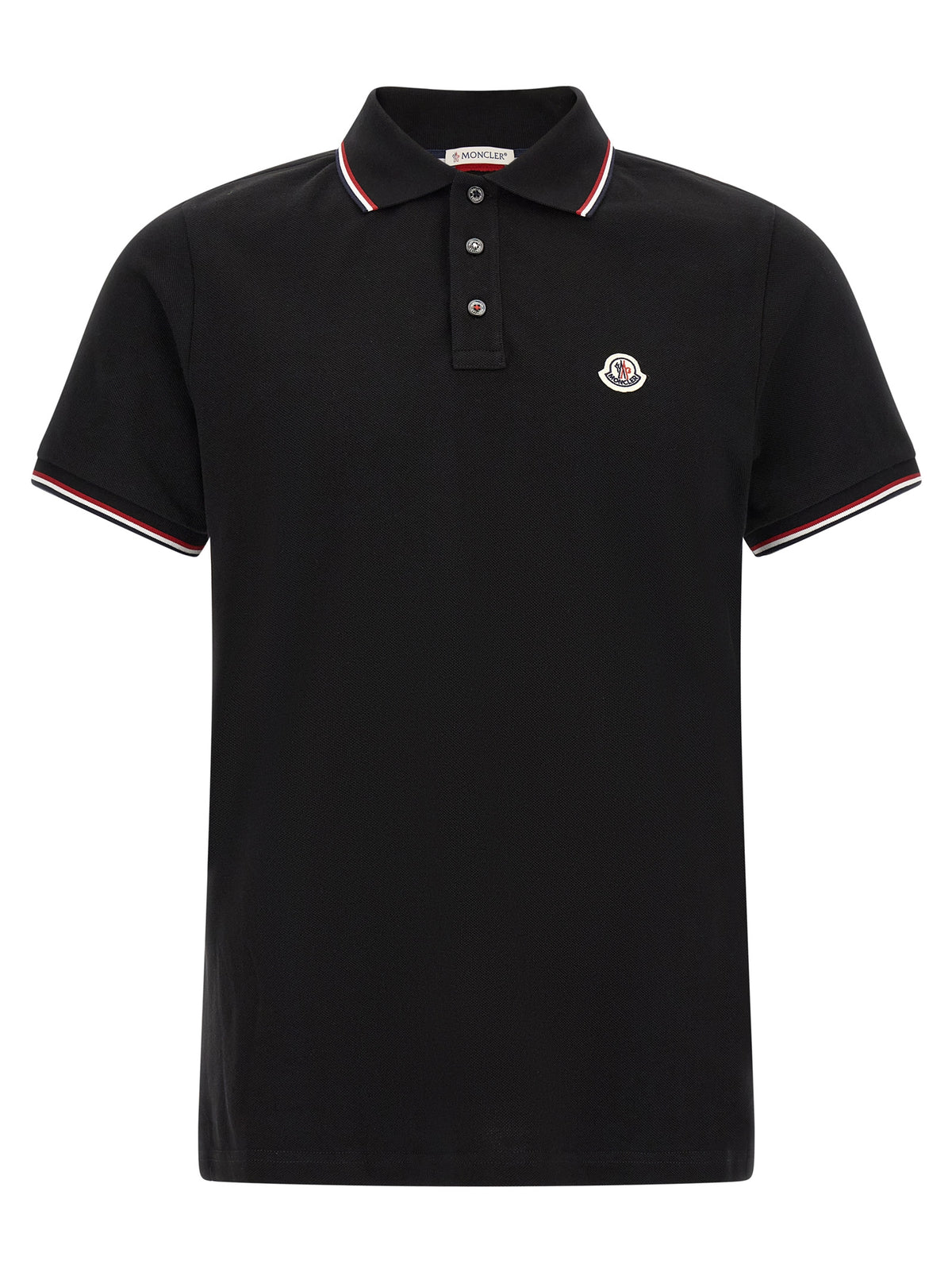 Polo Moncler en coton noir