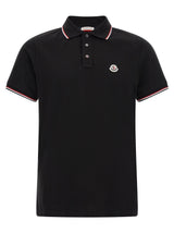 Polo Moncler en coton noir